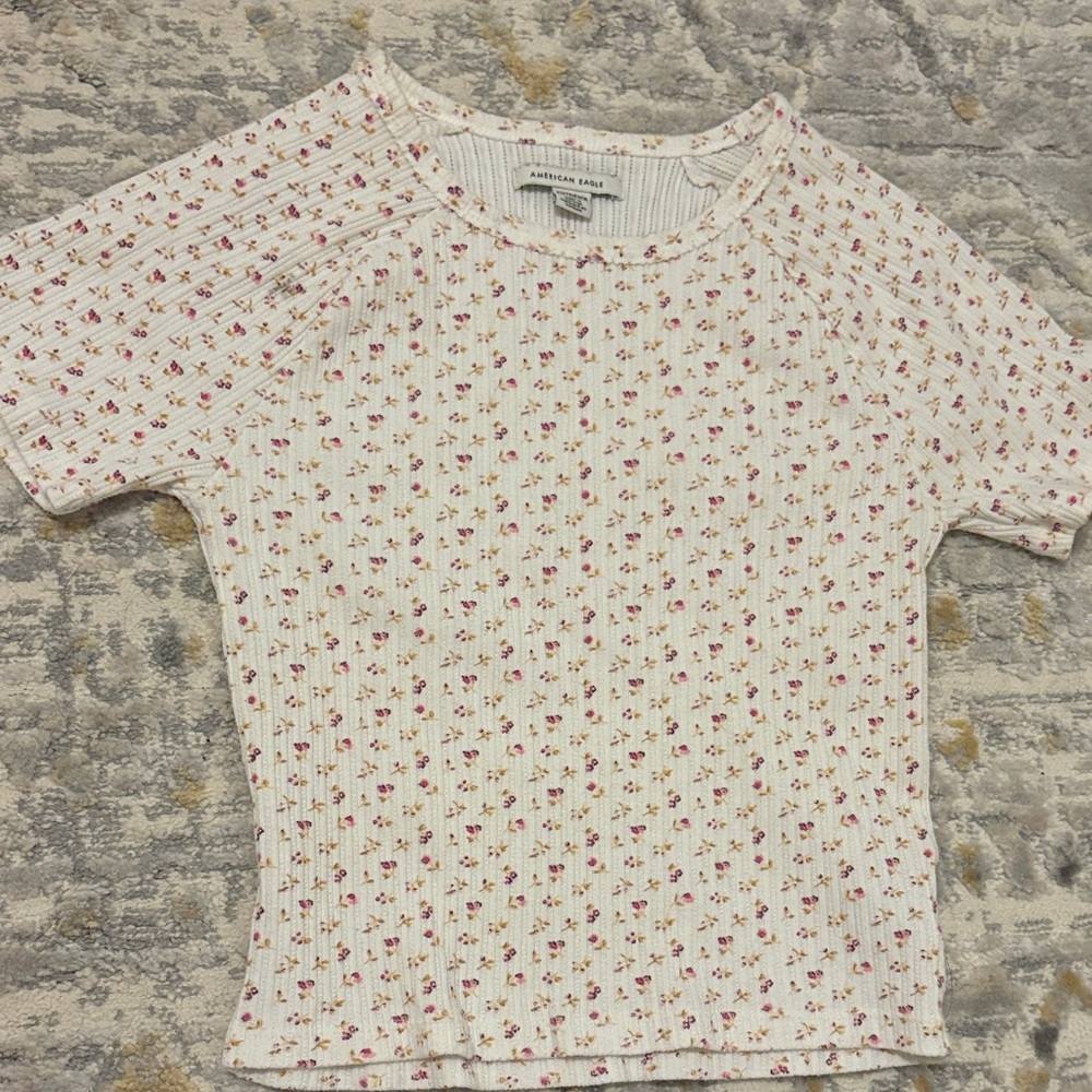 American Eagle Outfitters Kids Pink Floral Tee